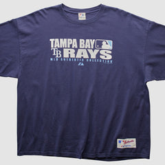 Tampa Bay Rays Majestic 2000s T-shirt - Navy - 3XVintage T-shirts