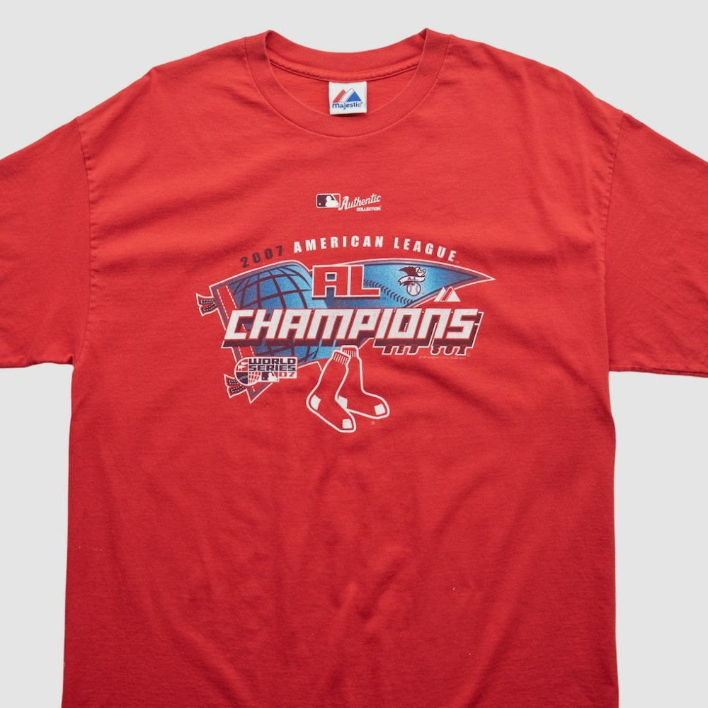 Boston Red Sox Majestic 2007 T-shirt - Red - Vintage T-shirts