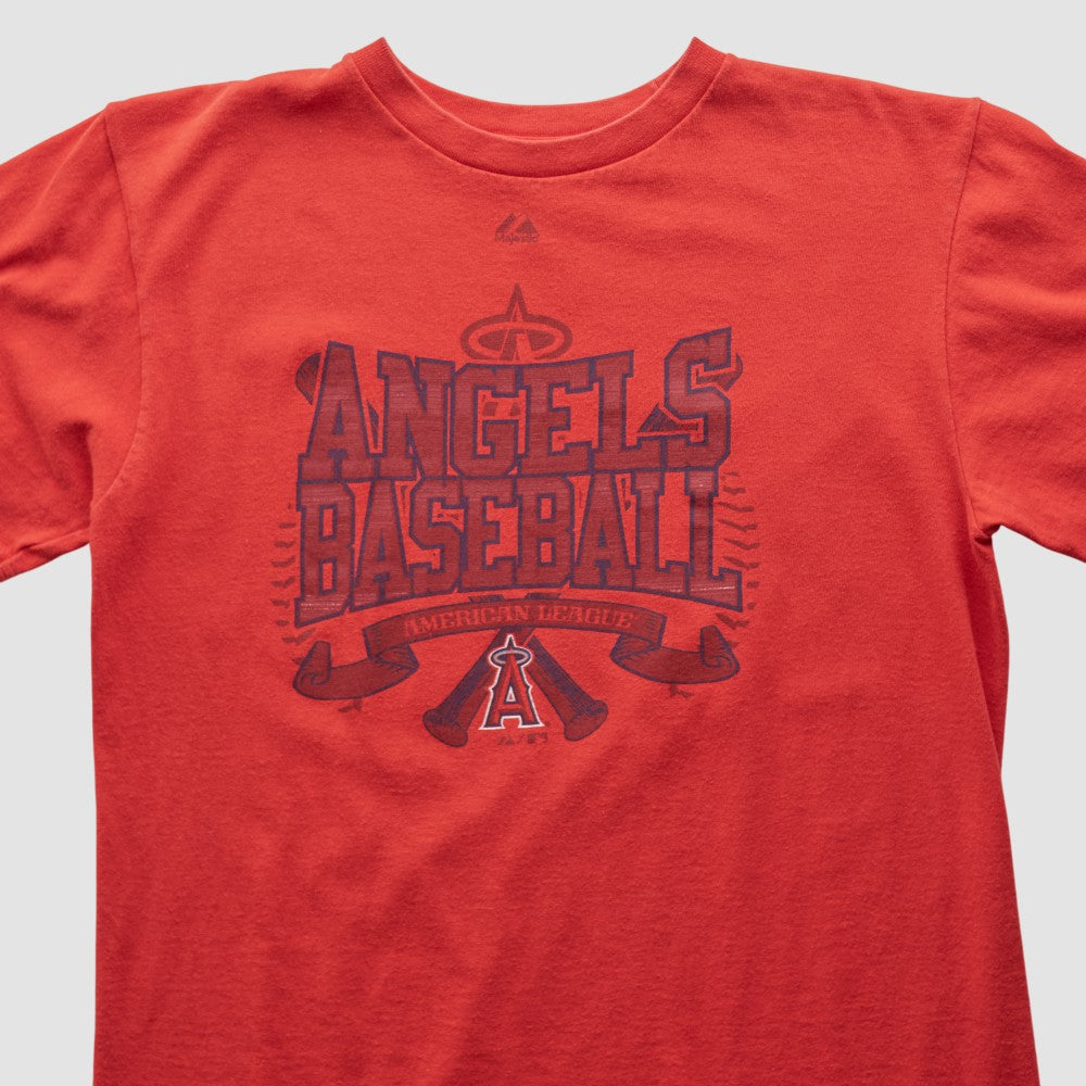 Los Angeles Angels Majestic 2000s T-shirt - Red - Vintage T-shirts