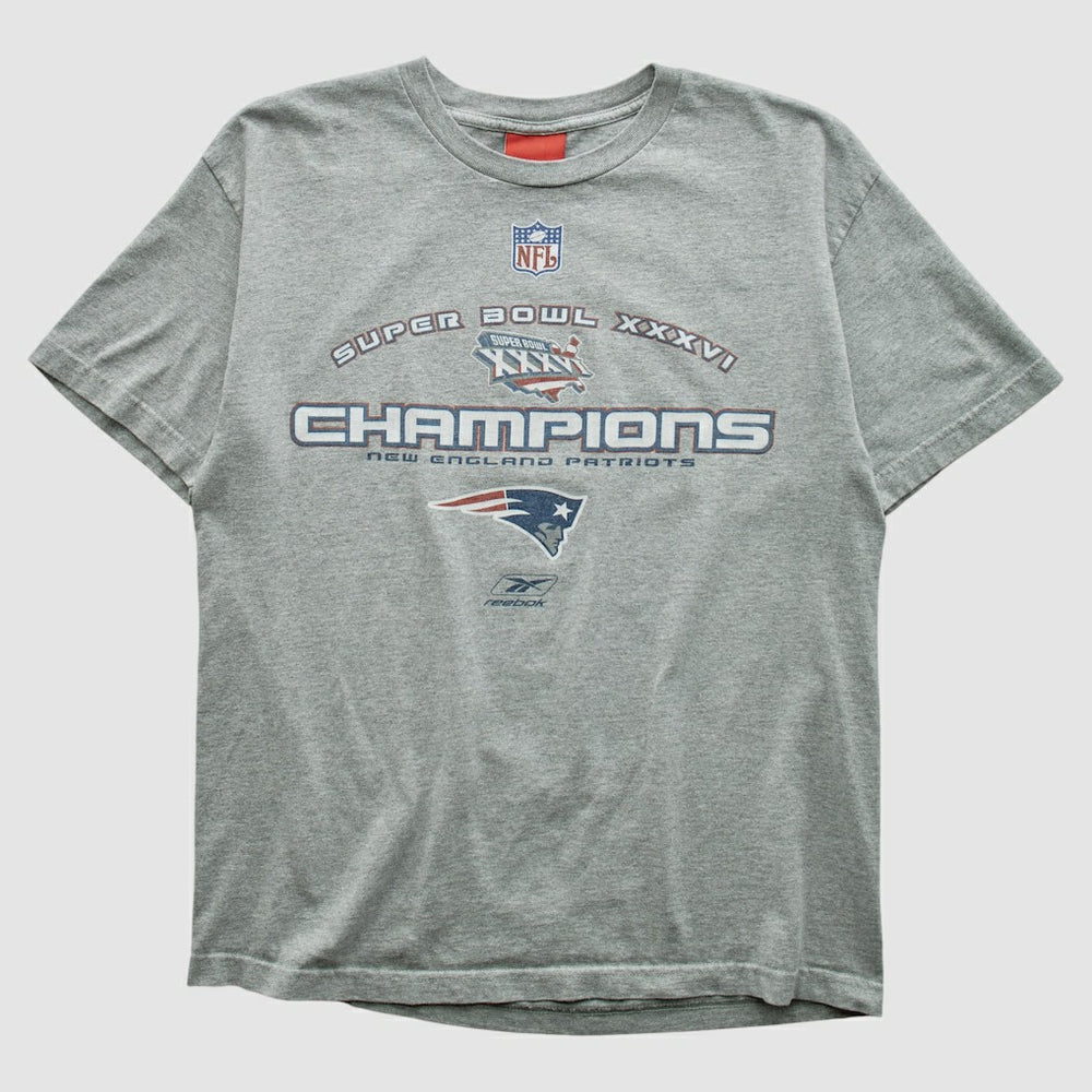 New England Patriots Reebok 2002 T-shirt - Heather Gray T-shirts