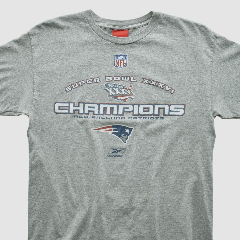 New England Patriots Reebok 2002 T-shirt - Heather Gray T-shirts