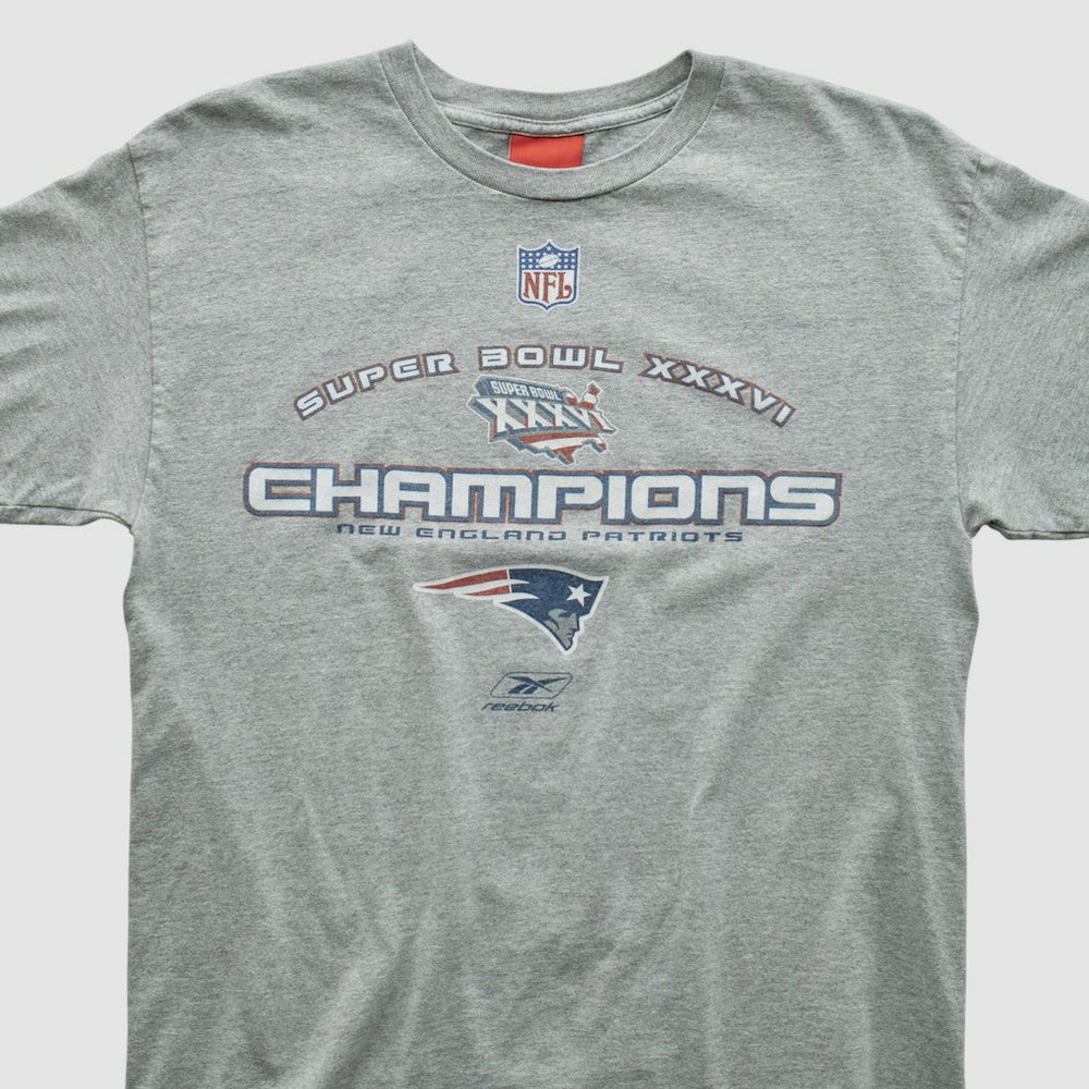 New England Patriots Reebok 2002 T-shirt - Heather Gray T-shirts