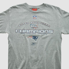 New England Patriots Reebok 2002 T-shirt - Heather Gray T-shirts