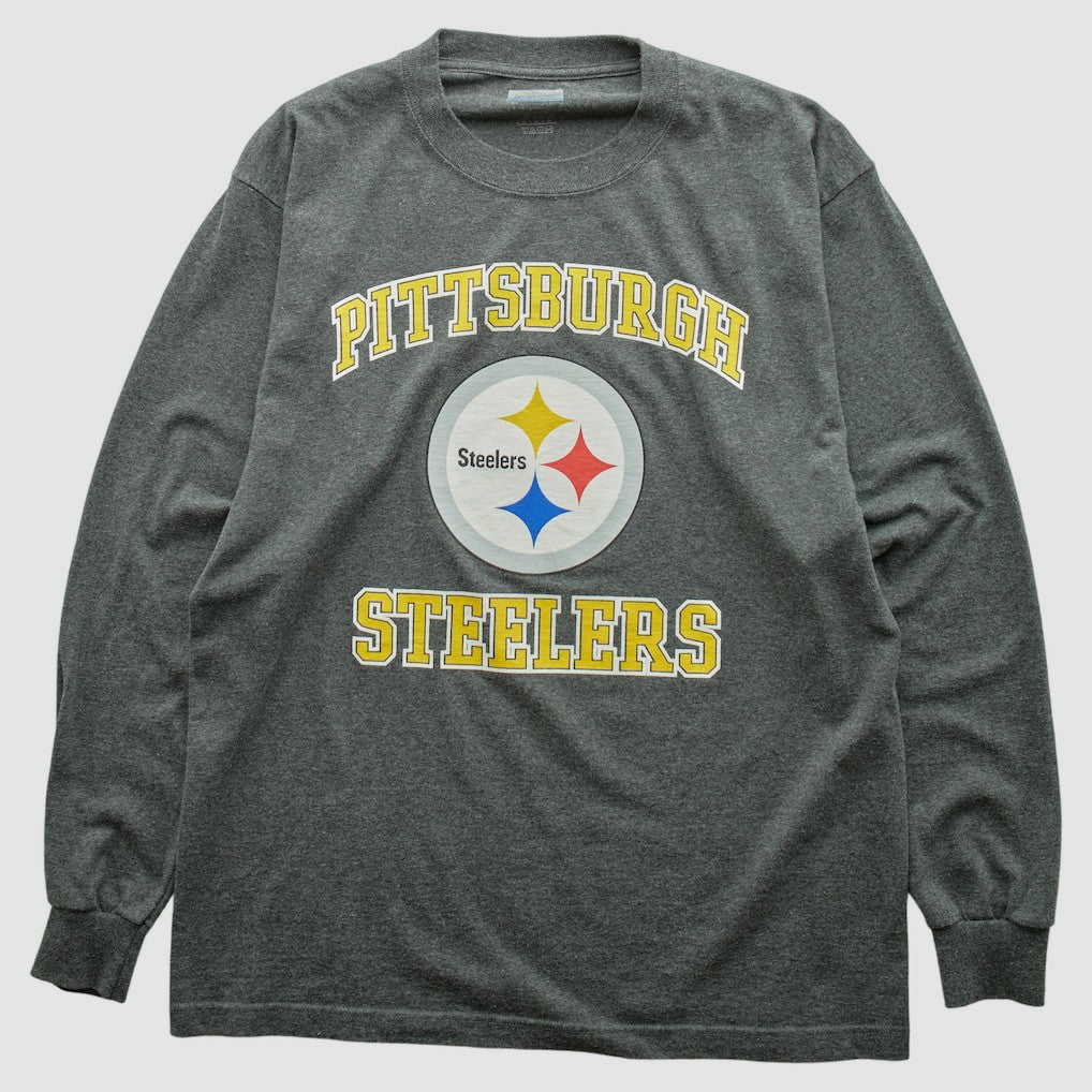 Pittsburgh Steelers 2000s Long Sleeve T-shirt - Dark Heather Gray T-shirts