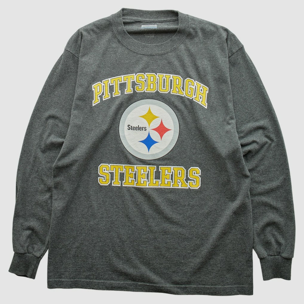 Pittsburgh Steelers 2000s Long Sleeve T-shirt - Dark Heather Gray T-shirts