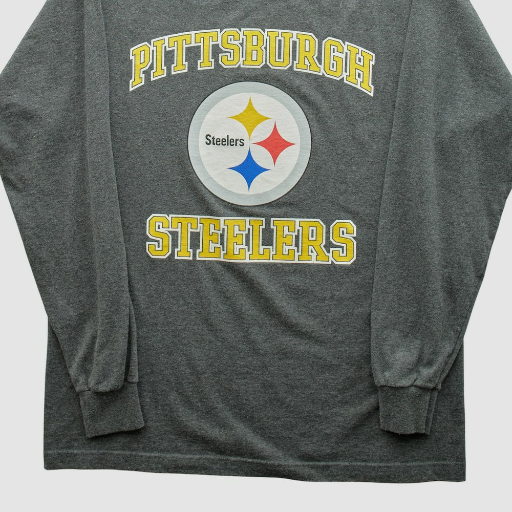 Pittsburgh Steelers 2000s Long Sleeve T-shirt - Dark Heather Gray T-shirts