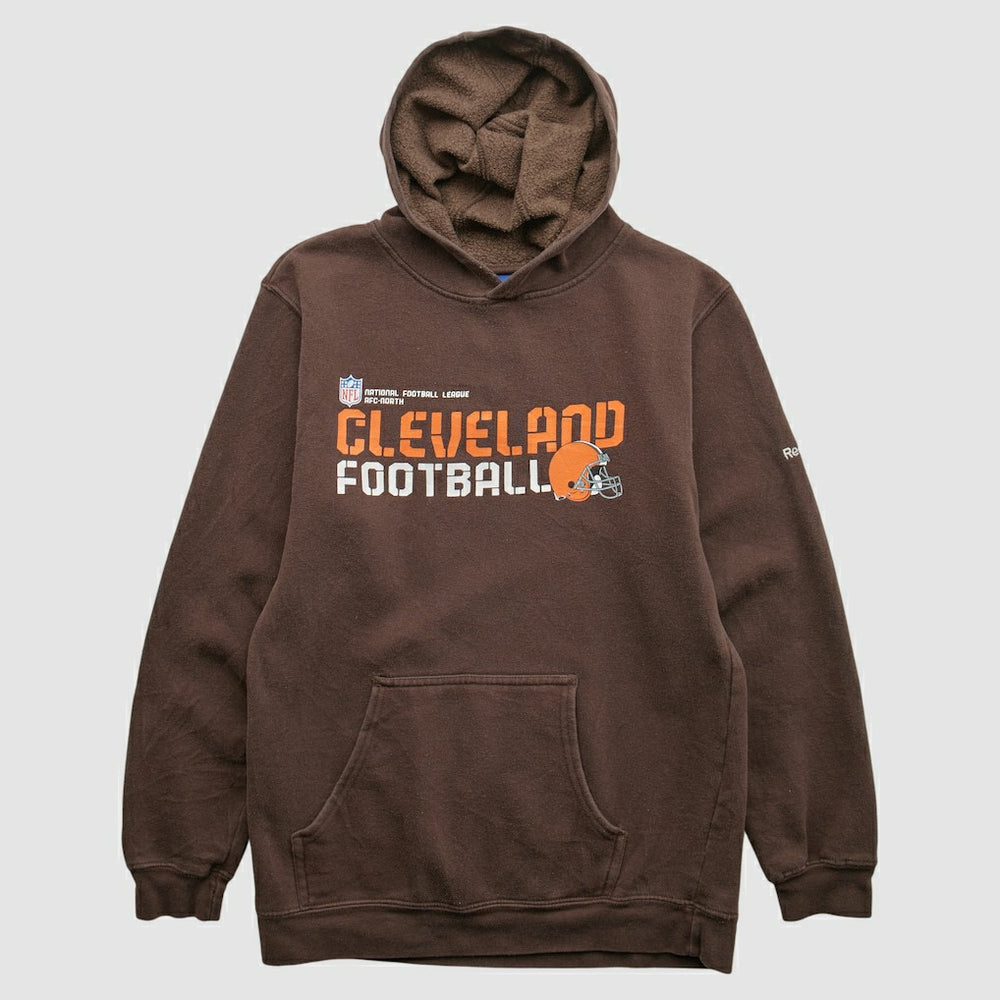 Cleveland Browns Reebok 2000s Hooded Pullover Sweatshirt - Brown Pullover