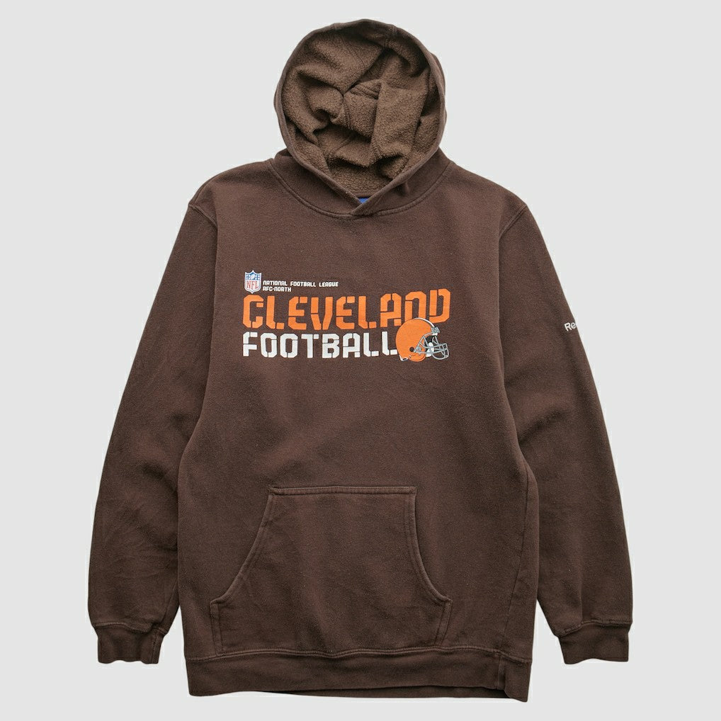 Cleveland Browns Reebok 2000s Hooded Pullover Sweatshirt - Brown Pullover