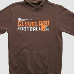 Cleveland Browns Reebok 2000s Hooded Pullover Sweatshirt - Brown Pullover