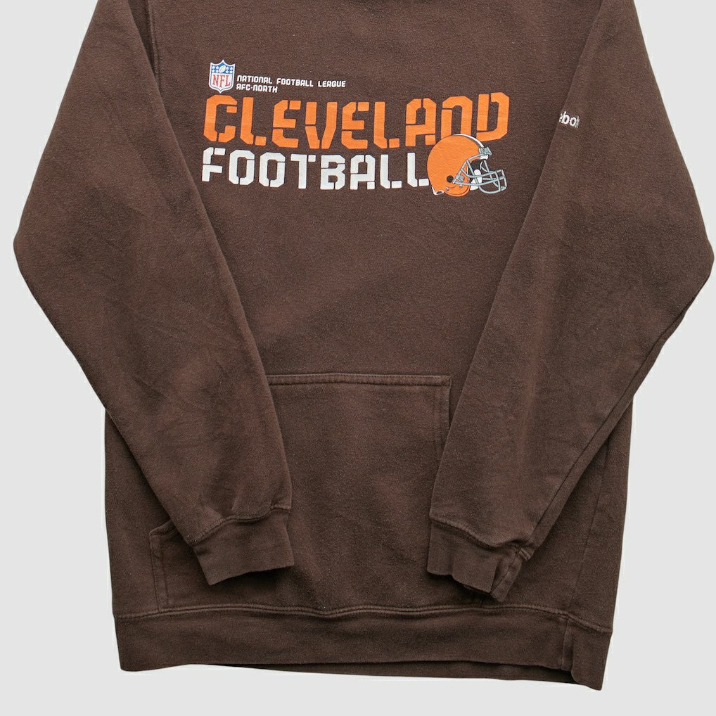Cleveland Browns Reebok 2000s Hooded Pullover Sweatshirt - Brown Pullover