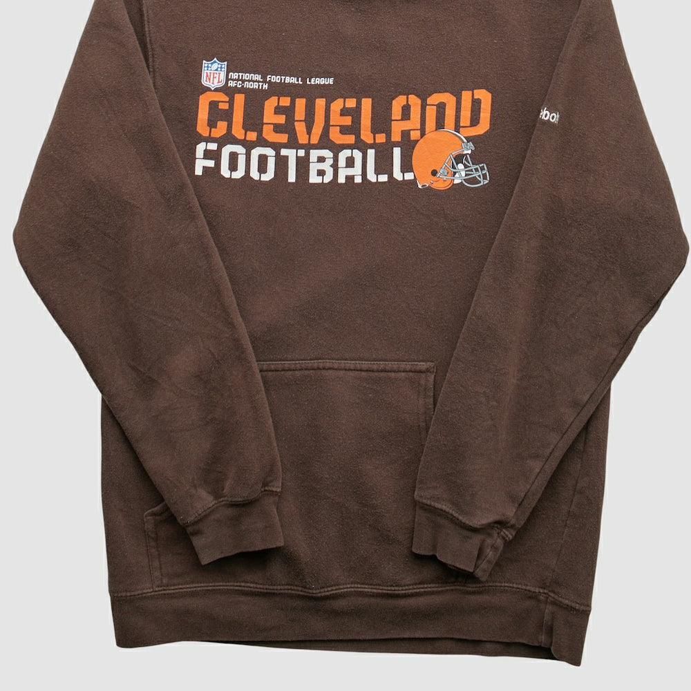 Cleveland Browns Reebok 2000s Hooded Pullover Sweatshirt - Brown Pullover