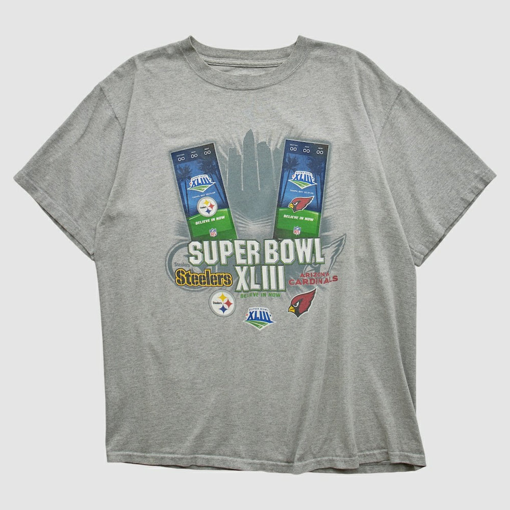 NFL Super Bowl XLIII NFL 2009 T-shirt - Heather Gray T-shirts