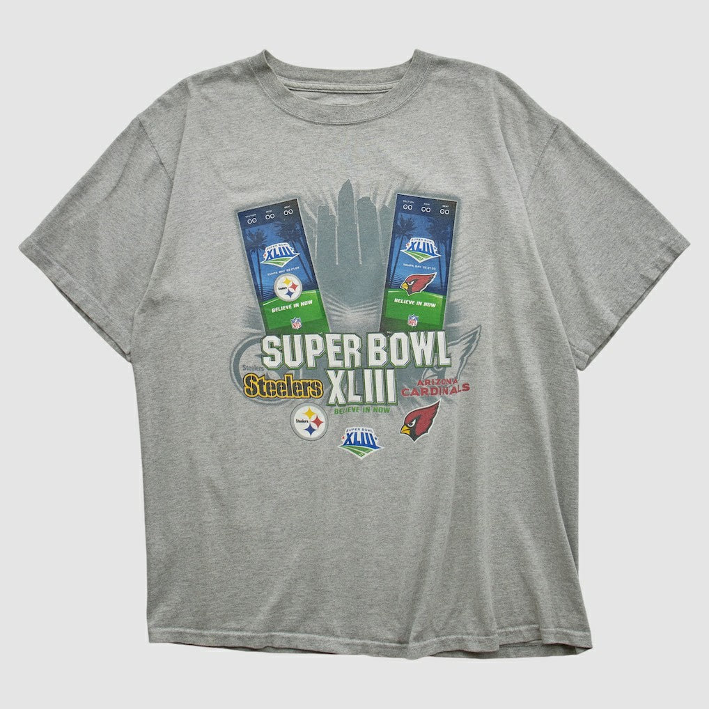 NFL Super Bowl XLIII NFL 2009 T-shirt - Heather Gray T-shirts