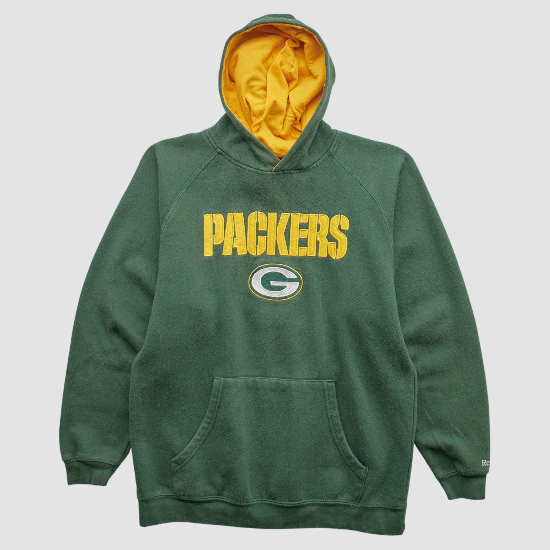 Green Bay Packers Reebok 2000s Hooded Pullover Sweatshirt - Green Pullover