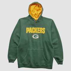 Green Bay Packers Reebok 2000s Hooded Pullover Sweatshirt - Green Pullover