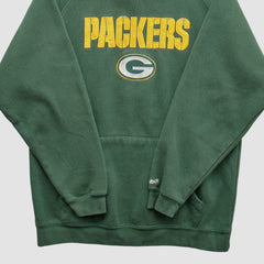 Green Bay Packers Reebok 2000s Hooded Pullover Sweatshirt - Green Pullover