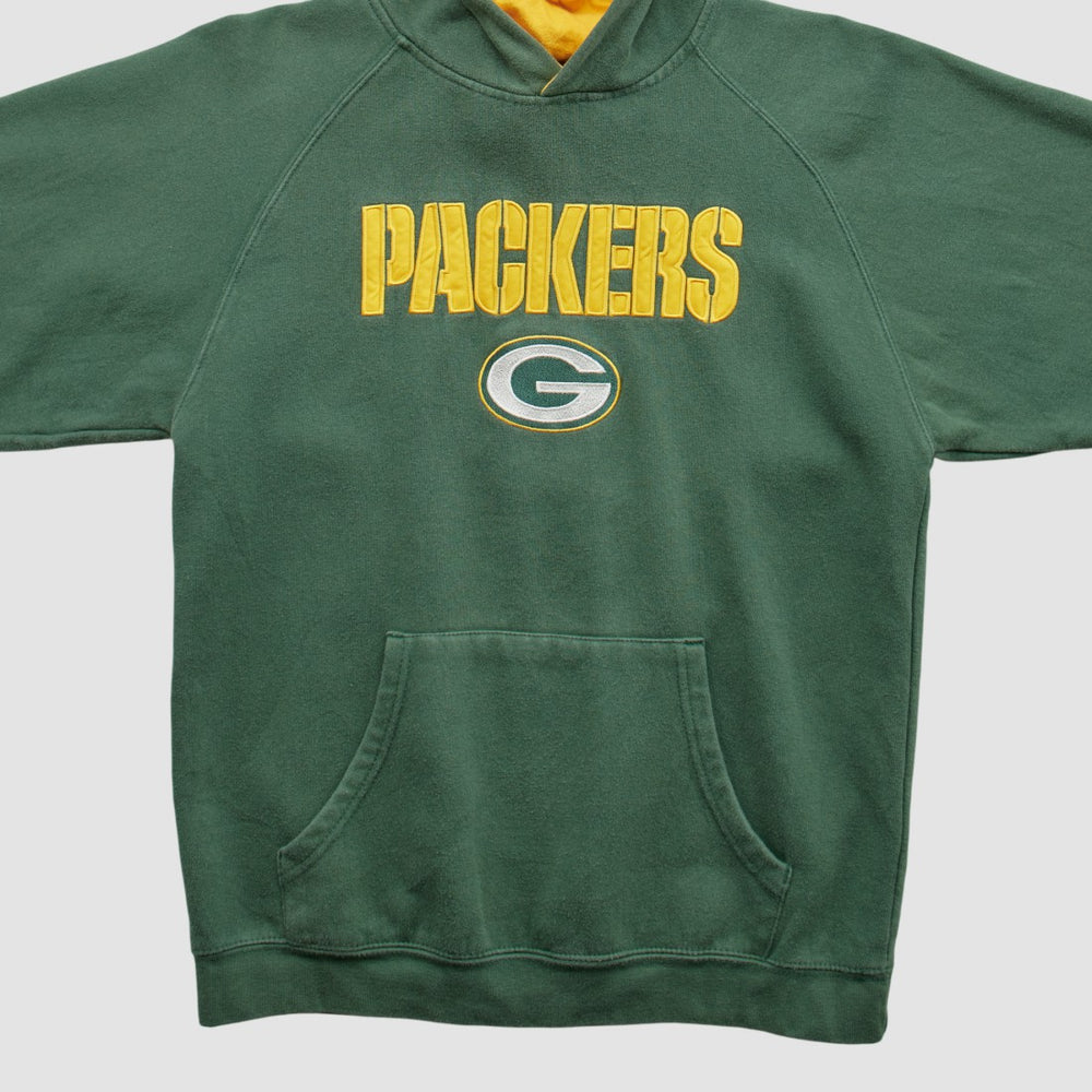 Green Bay Packers Reebok 2000s Hooded Pullover Sweatshirt - Green Pullover