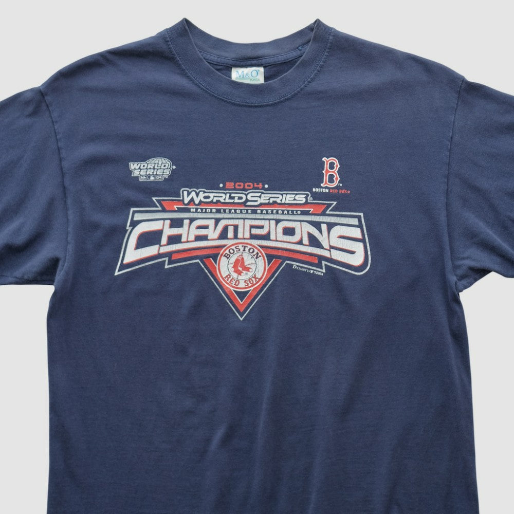 Boston Red Sox M&O Knits 2004 T-shirt - Navy - Vintage T-shirts