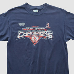 Boston Red Sox M&O Knits 2004 T-shirt - Navy - Vintage T-shirts