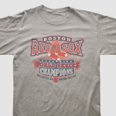 Boston Red Sox 2013 Long Sleeve T-shirt - Heather Gray - Vintage T-shirts