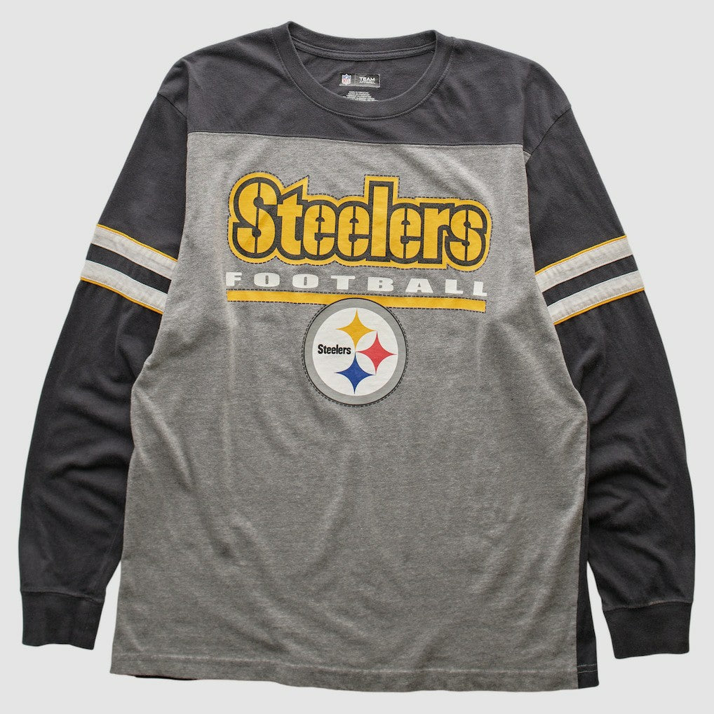 Pittsburgh Steelers NFL 2010s Long Sleeve T-shirt - Heather Gray T-shirts