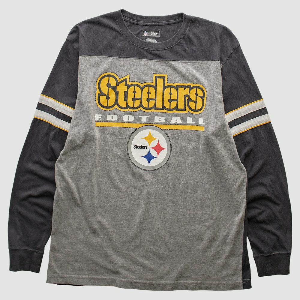 Pittsburgh Steelers NFL 2010s Long Sleeve T-shirt - Heather Gray T-shirts