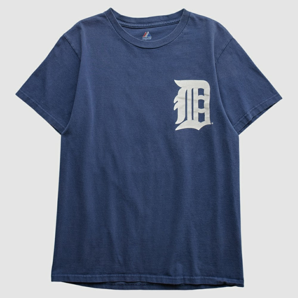 Detroit Tigers Majestic 2000s T-shirt - Navy - XVintage T-shirts