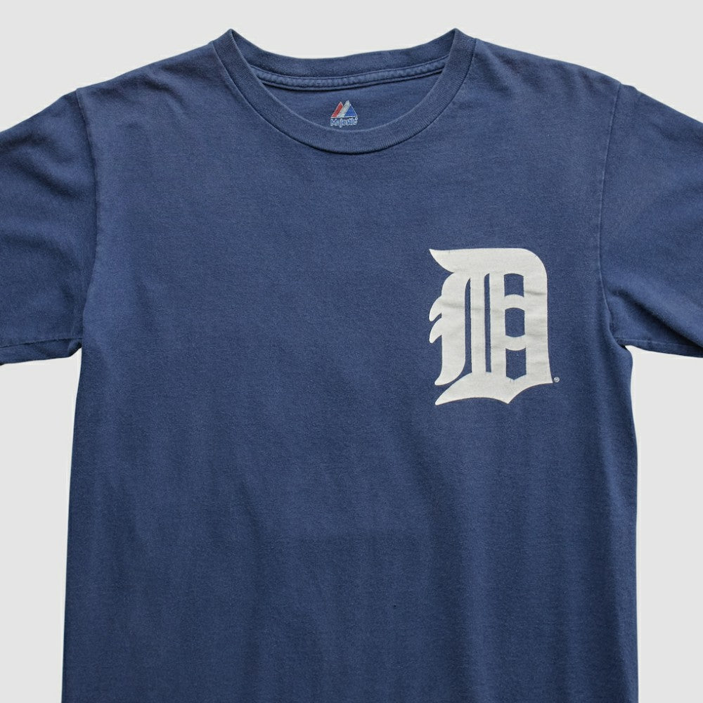 Detroit Tigers Majestic 2000s T-shirt - Navy - XVintage T-shirts