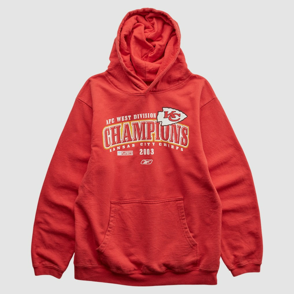Kansas City Chiefs Reebok 2003 Hooded Pullover Sweatshirt - Red Pullover
