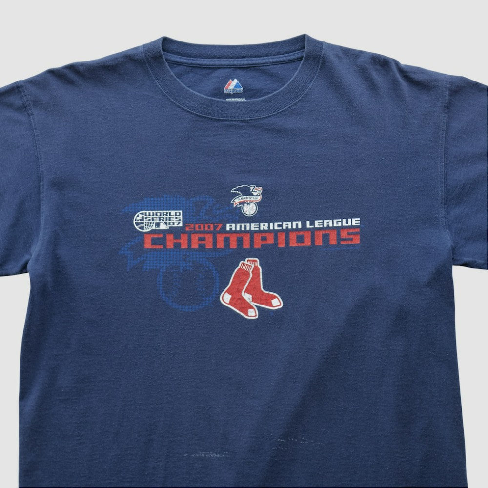 Boston Red Sox Majestic 2007 T-shirt - Navy - Vintage T-shirts