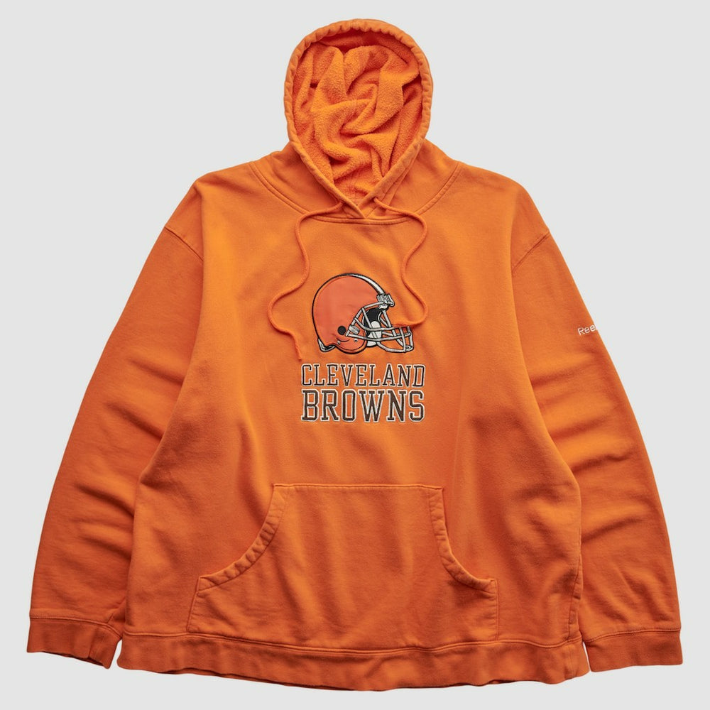 Cleveland Browns Reebok 2000s Hooded Pullover Sweatshirt - Orange Pullover