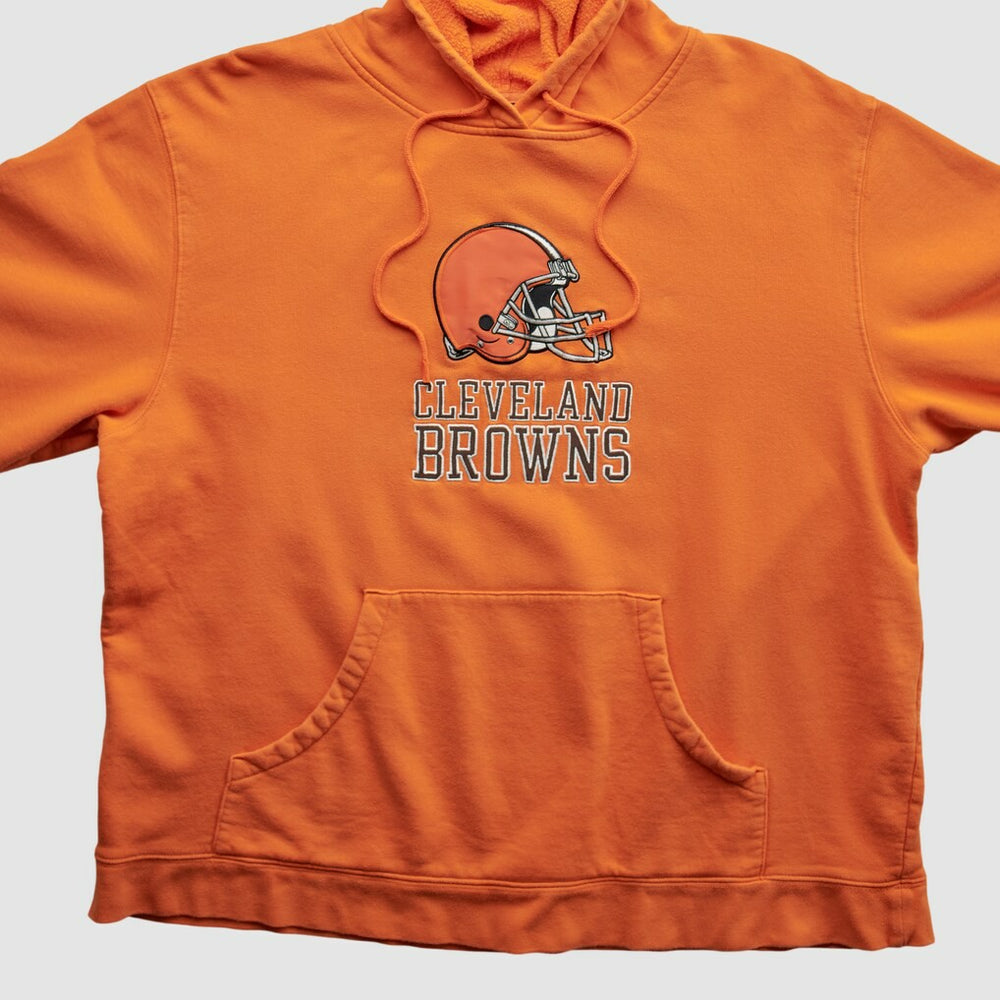 Cleveland Browns Reebok 2000s Hooded Pullover Sweatshirt - Orange Pullover