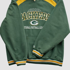 Green Bay Packers NFL 2000s Hooded Pullover Sweatshirt - Green Pullover