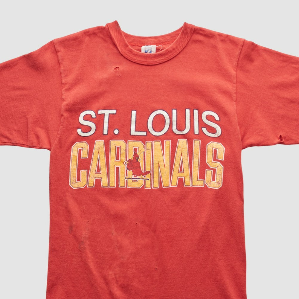 St. Louis Cardinals Logo 7 90s T-shirt - Red - Vintage T-shirts