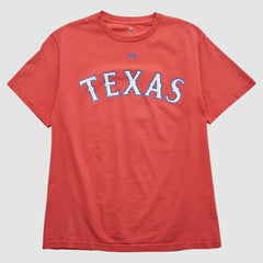 Texas Rangers Majestic 2000s T-shirt - Red - Vintage T-shirts