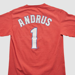 Texas Rangers Majestic 2000s T-shirt - Red - Vintage T-shirts