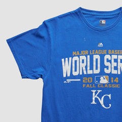 Kansas City Royals Majestic 2014 T-shirt - Blue - Vintage T-shirts