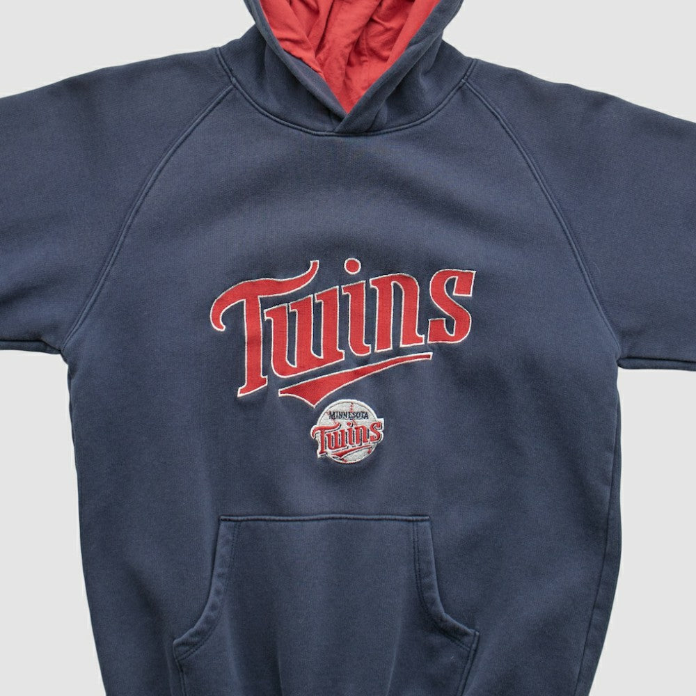 Minnesota Twins Majestic 2000s Hooded Pullover Sweatshirt - Navy - XXVintage Pullover