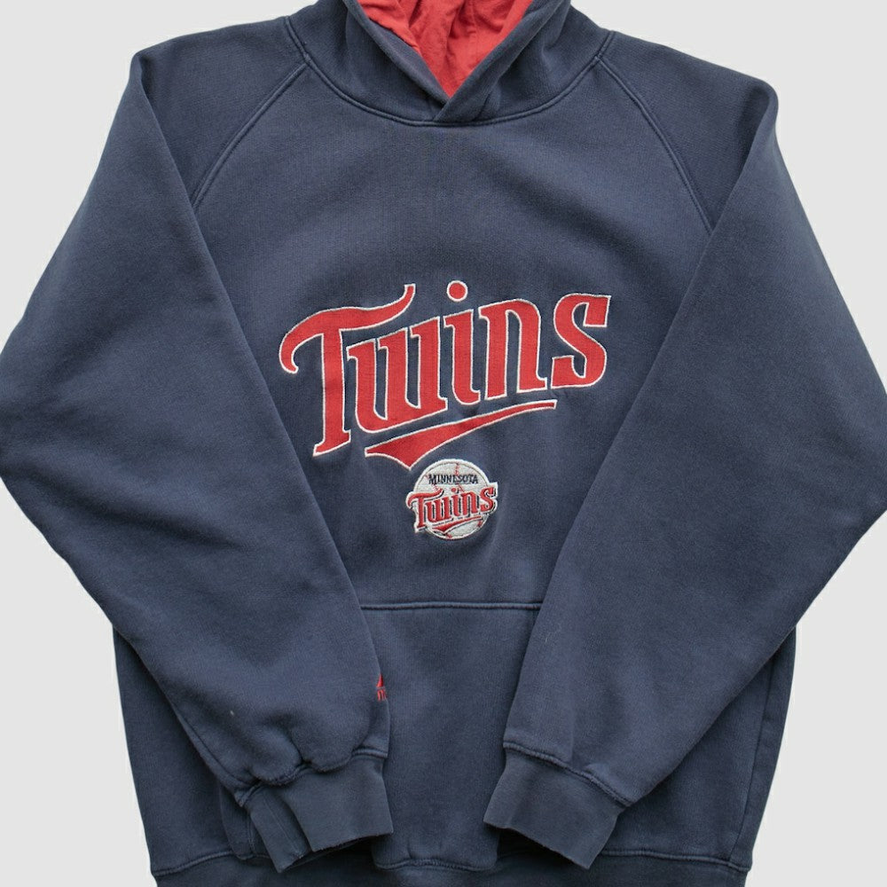 Minnesota Twins Majestic 2000s Hooded Pullover Sweatshirt - Navy - XXVintage Pullover