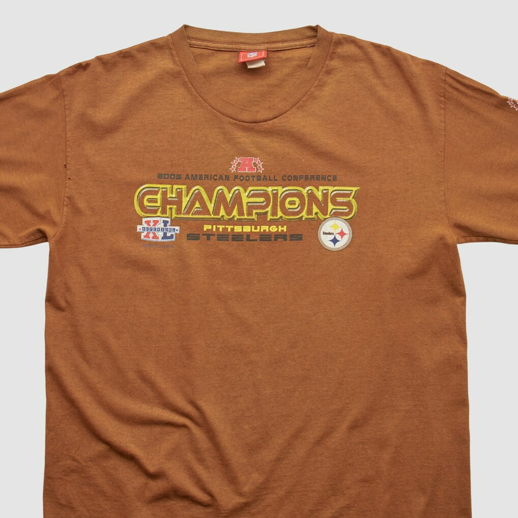 Pittsburgh Steelers NFL 2006 Long Sleeve T-shirt - Brown T-shirts