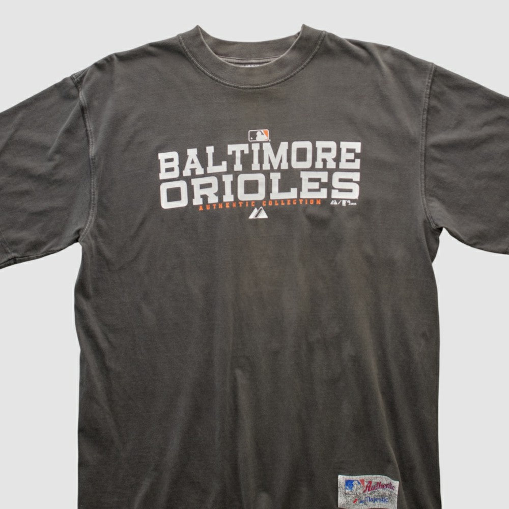 Baltimore Orioles Majestic 2000s T-shirt - Charcoal - Vintage T-shirts