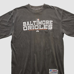 Baltimore Orioles Majestic 2000s T-shirt - Charcoal - Vintage T-shirts