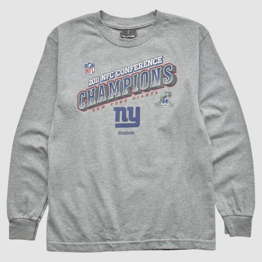 New York Giants Reebok 2011 Pullover Sweatshirt - Heather Gray Pullover