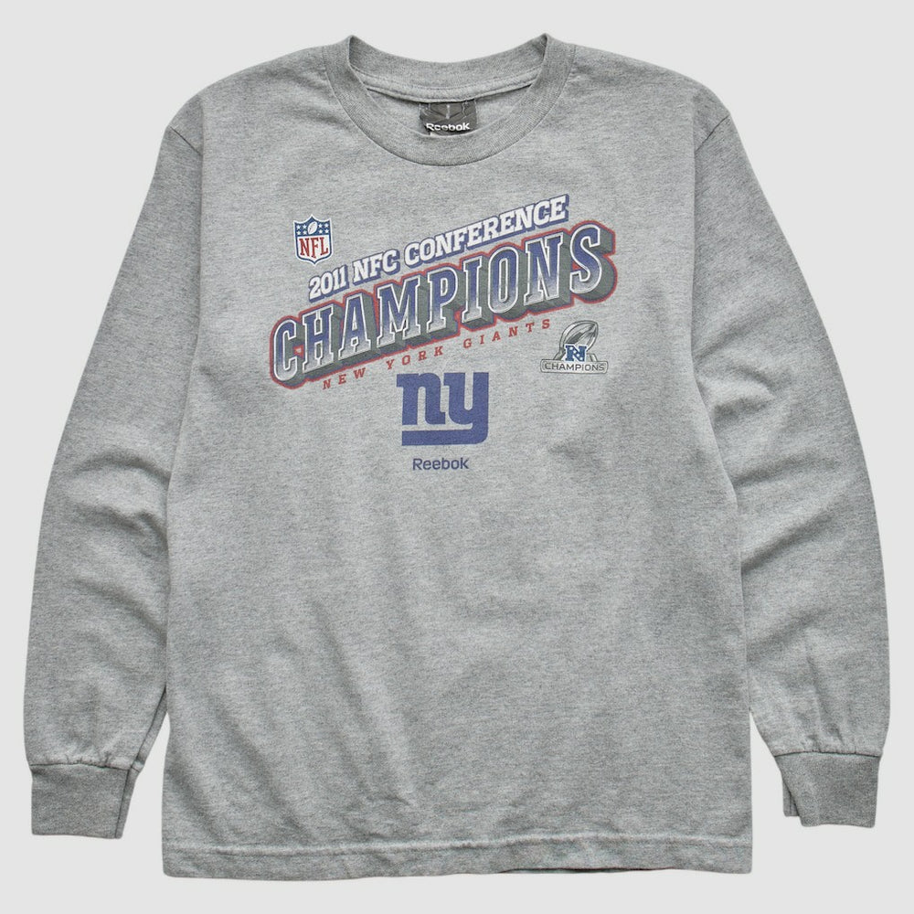 New York Giants Reebok 2011 Pullover Sweatshirt - Heather Gray Pullover