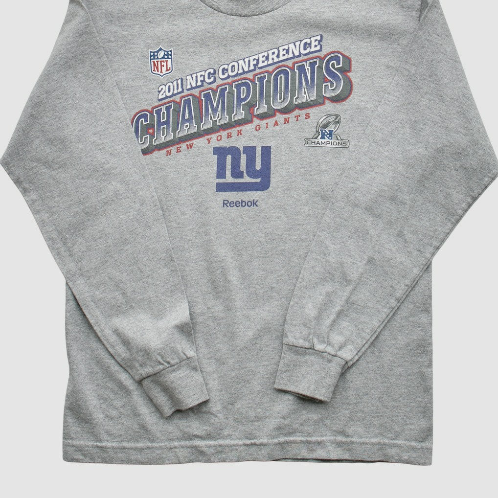 New York Giants Reebok 2011 Pullover Sweatshirt - Heather Gray Pullover