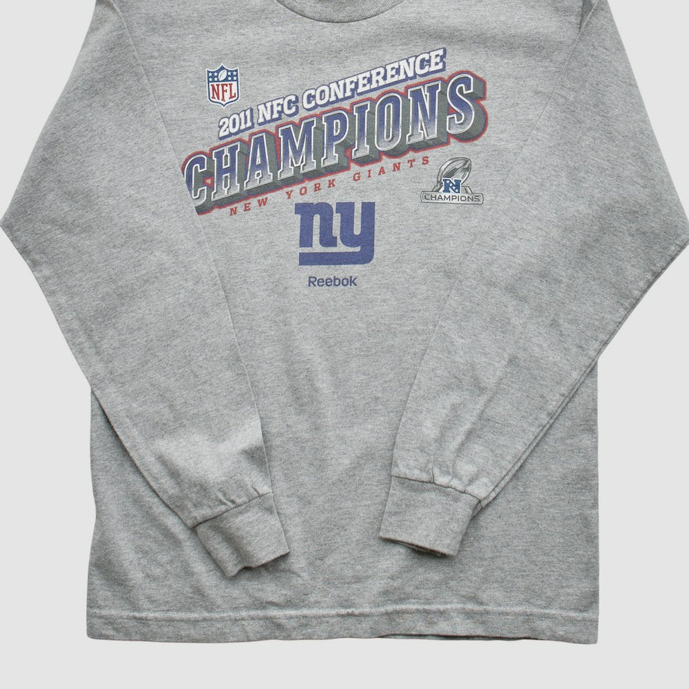 New York Giants Reebok 2011 Pullover Sweatshirt - Heather Gray Pullover