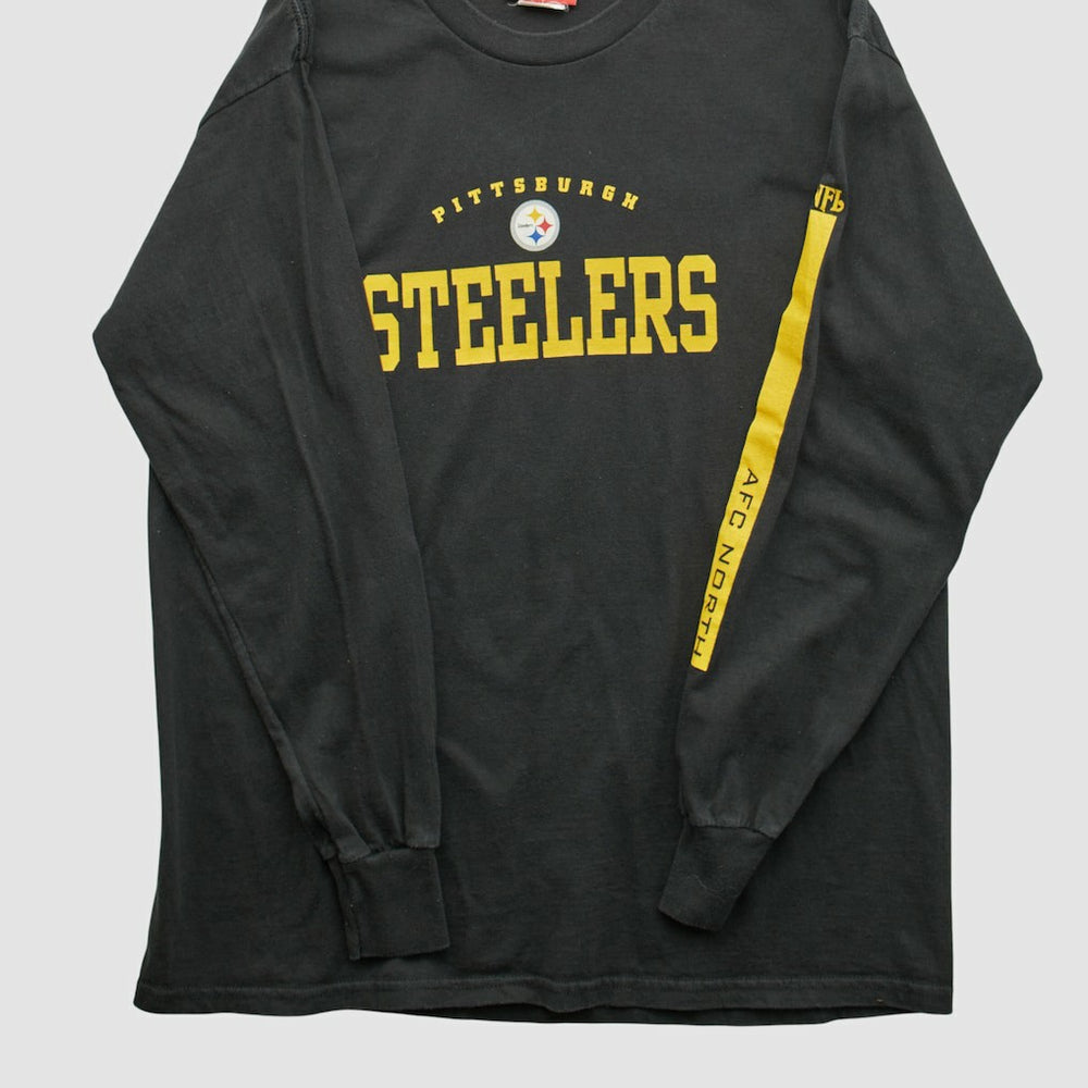 Pittsburgh Steelers NFL 2000s Long Sleeve T-shirt - Black T-shirts