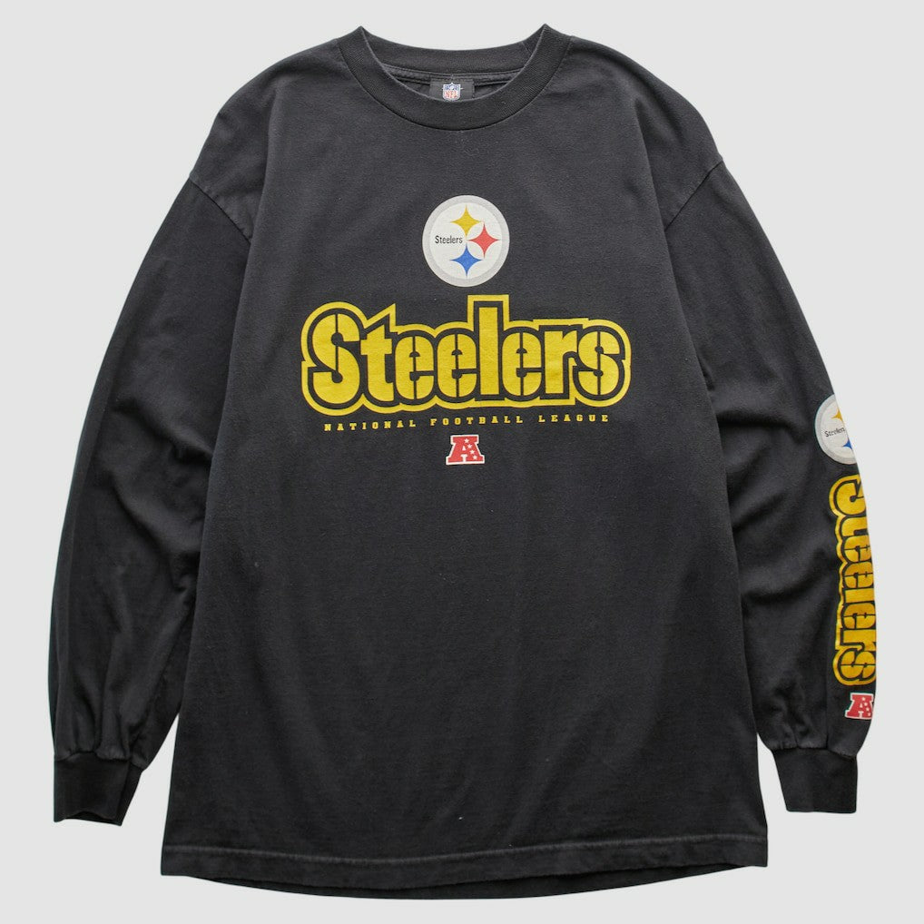 Pittsburgh Steelers NFL 2010s Long Sleeve T-shirt - Black T-shirts