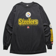 Pittsburgh Steelers NFL 2010s Long Sleeve T-shirt - Black T-shirts