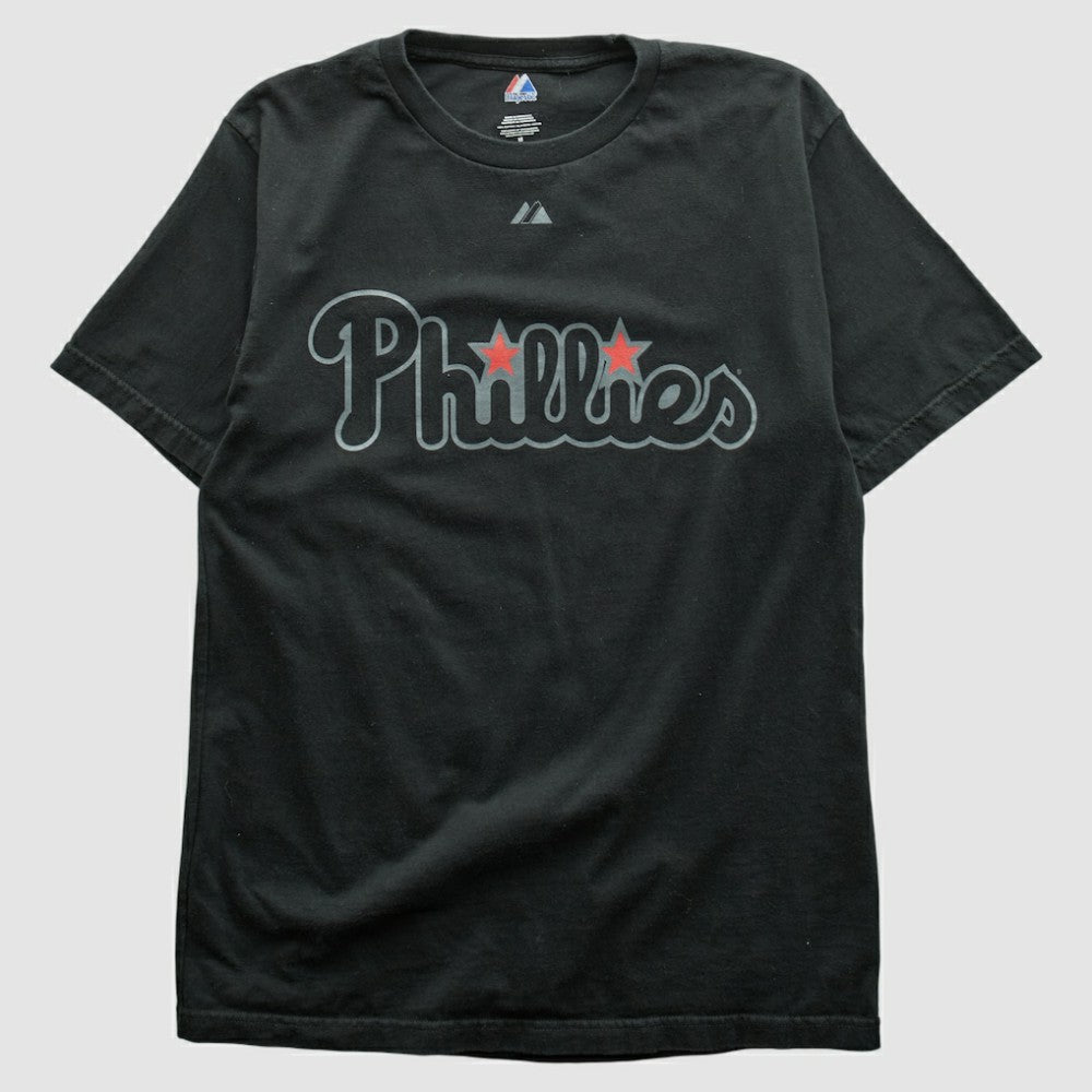 Philadelphia Phillies Majestic 2000s T-shirt - Black - Vintage T-shirts